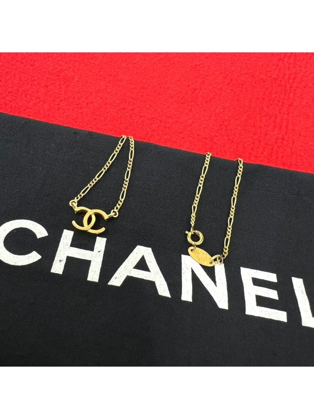 Chanel With Rice Vintage CC Logo Motif Pendant Gold